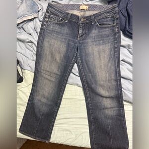 Paige Classic Blue Women's Cropped Jeans